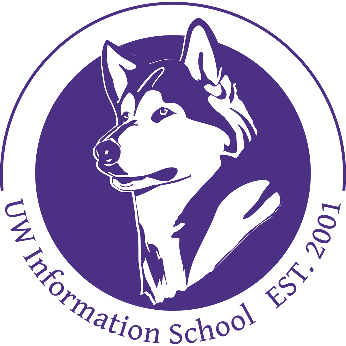 Sticker 3: Husky spirit. Classic purple.